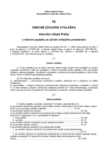 Obecně závazná vyhláška hlavního města Prahy č. 16/2025